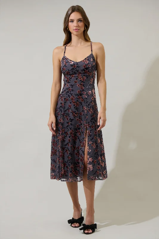 Feminine and fashionable clothing for every wardrobe   Liberty Floral Midnight Parting Ways Midi Dress