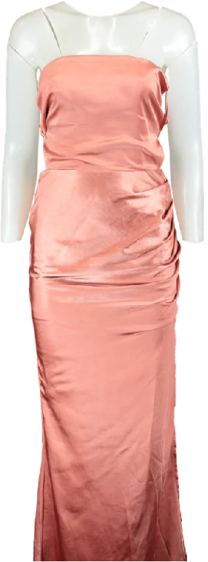 Fashion pieces that complement every woman’s style   Club L Orange Strappy Back Satin Maxi Dress UK 4