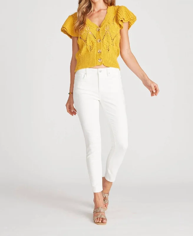 Bold and beautiful clothing for every woman   Jackie High Rise Skinny Jean In White