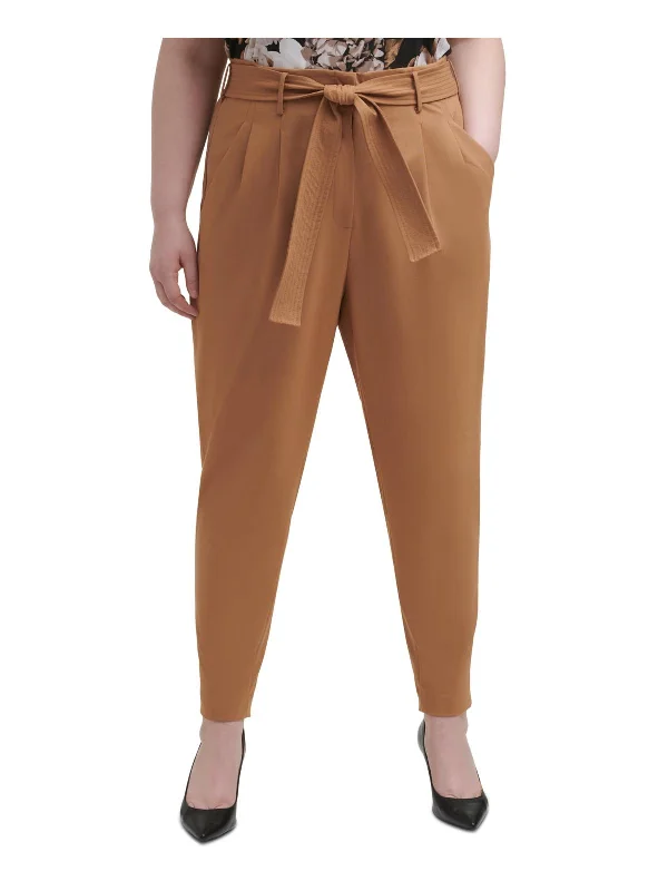 Confidence-boosting clothing for women   Plus Womens Belted Office Ankle Pants
