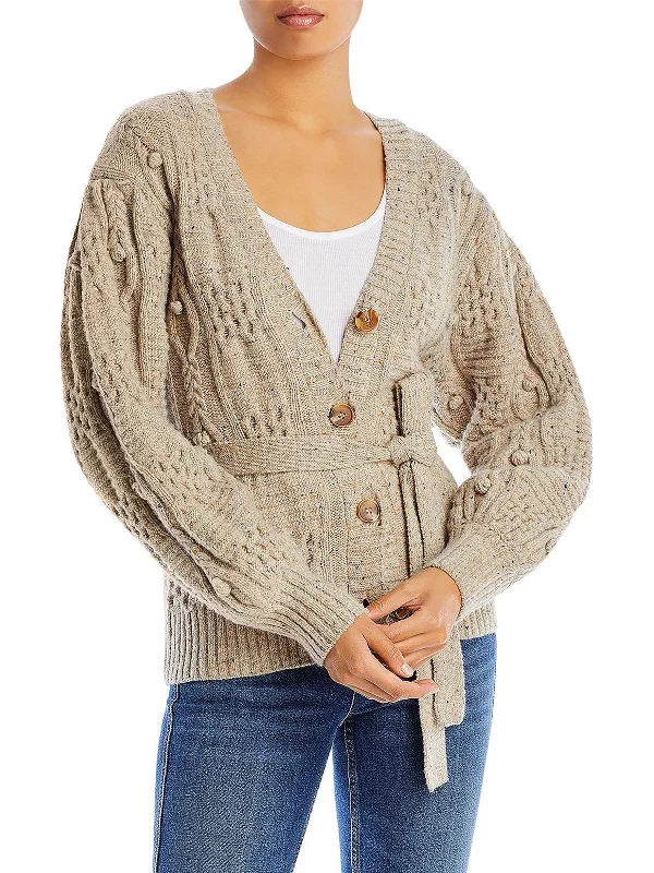 Express your style with fashionable women’s clothing   Polly Womens Wool Cable Knit Cardigan Sweater