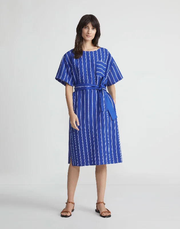 Designer-inspired women’s fashion at affordable prices   Harbor Stripe Linen Popover Dress