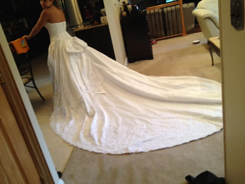Step up your style with trendy women’s clothing   Other Moonlight satin ball gown cathedral train