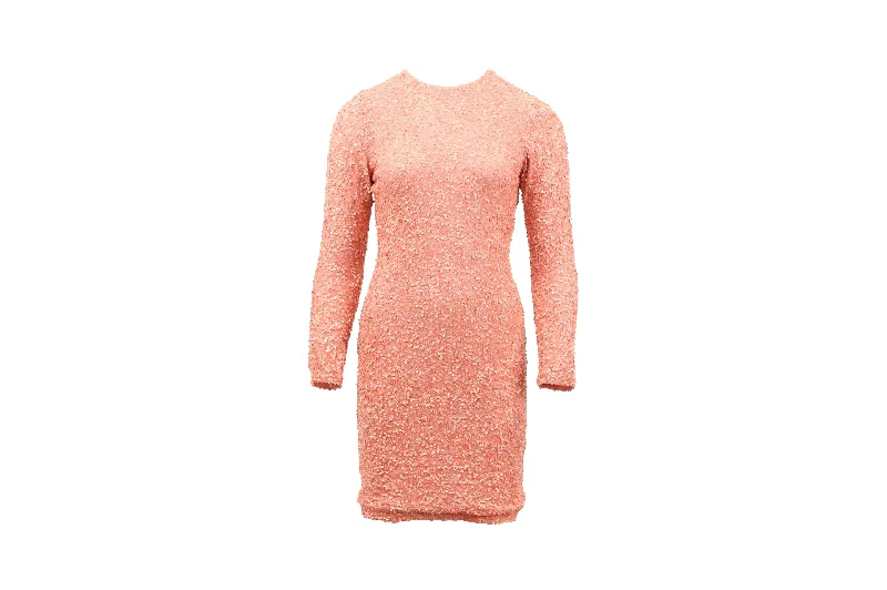 Feminine fashion to express your unique style   Alice + Olivia Delora Sequin Dress in Pink Nylon