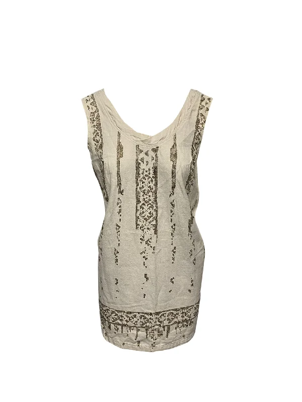 Women’s fashion that reflects your personality   Ba&sh Printed Sleeveless Dress in White Cotton