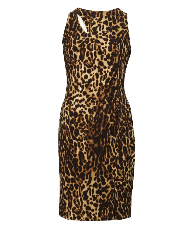 Fashionable clothing that fits every occasion   Ralph Lauren Leopard Print Dress in Multicolor Polyester