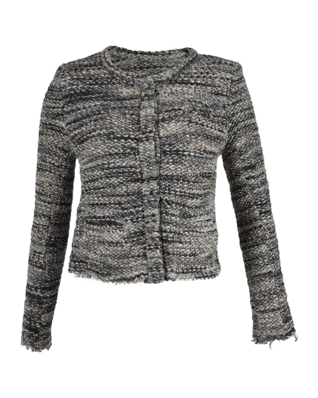 Trendy women’s clothing that suits every taste   Iro Carene Knit Jacket in Grey Wool