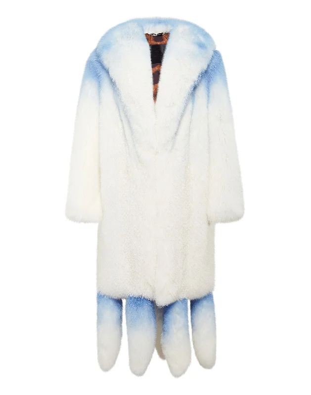 High-fashion styles at affordable prices   LONG SILVER FOX COAT