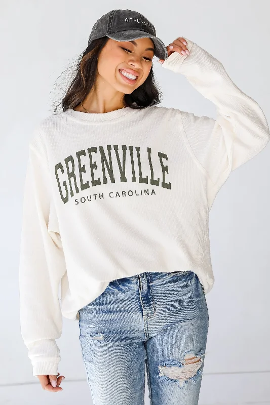 Fashionable women’s clothing that makes you shine   Greenville Corded Sweatshirt