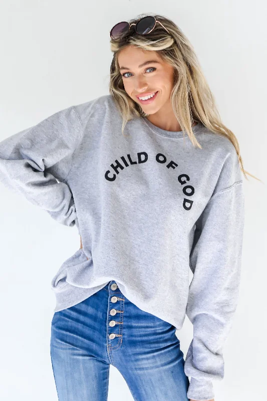 Affordable fashion that looks high-end   Heather Grey Child Of God Pullover