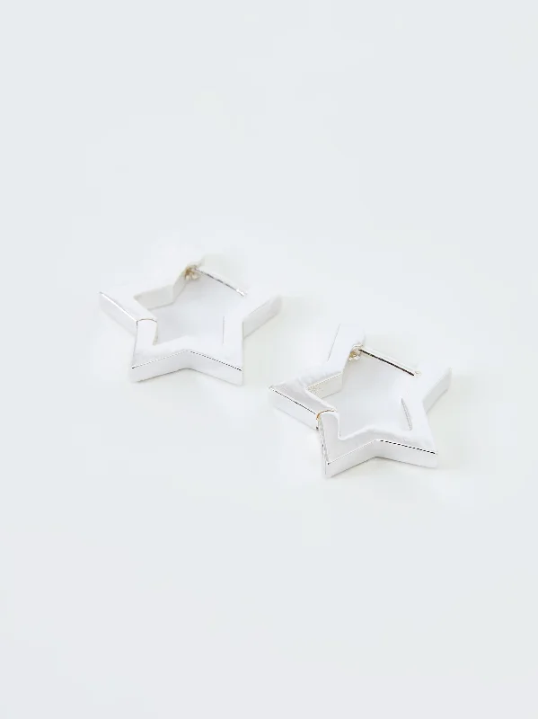 Fashionable clothing to fit every body type   Chunky Star Hoop Earrings