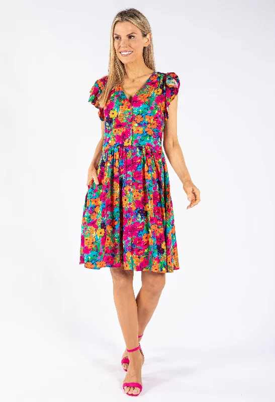 High-fashion styles at affordable prices   Floral Burst Dress