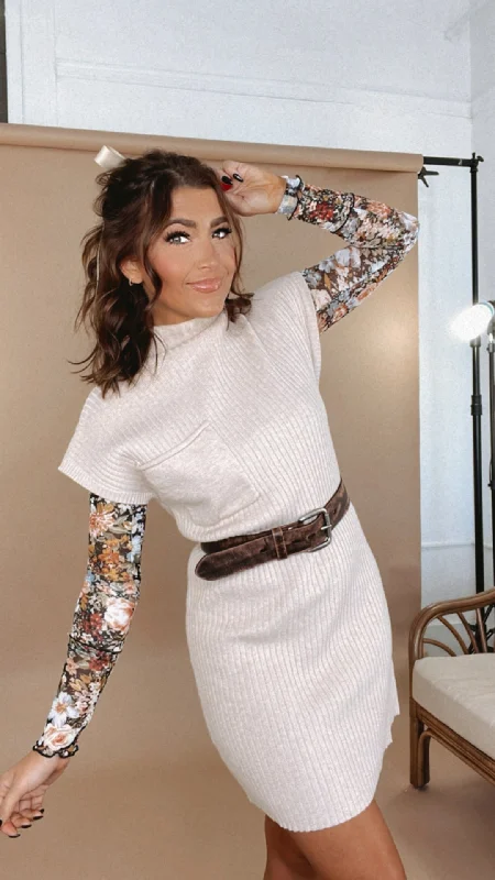 Discover the latest trends in women’s fashion   Dress It Up Mock Neck Sweater Dress, Taupe